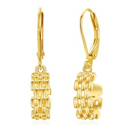 14K Gold Plated Earrings for Women S925 Sterling Silver Post Lightweight Drop/Dangle Huggie Dainty Earrings for Women, Silver, Cubic Zirconia