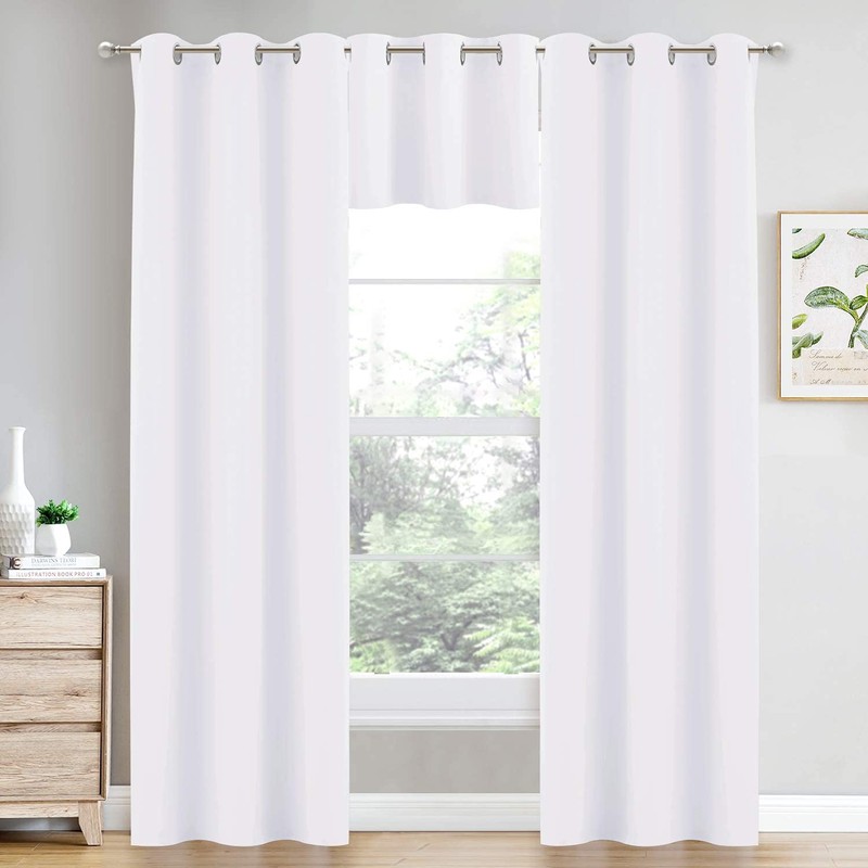NICETOWN 50% Blackout Valances with Grommet - Thermal Insulated Short
