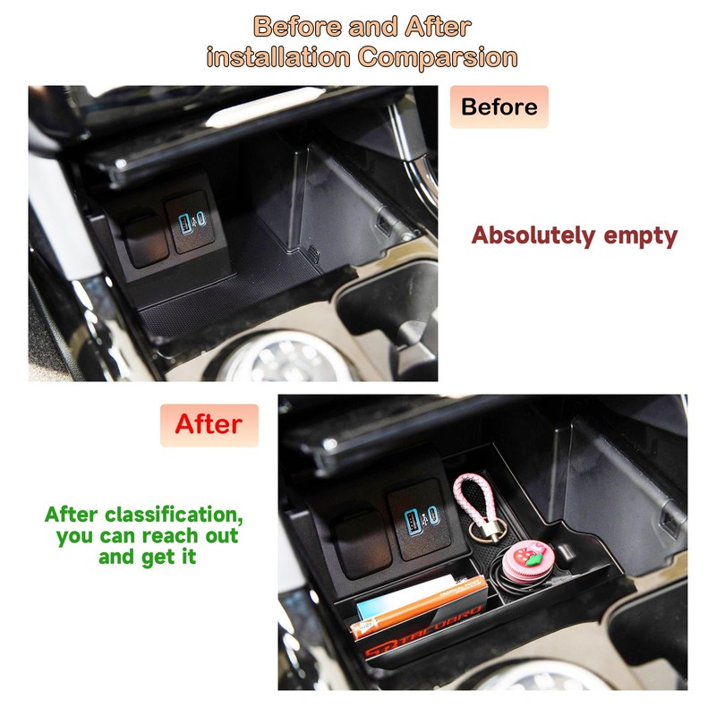 TACOBRO Center Console Tray Compatible with Ford Explorer 2020 2021