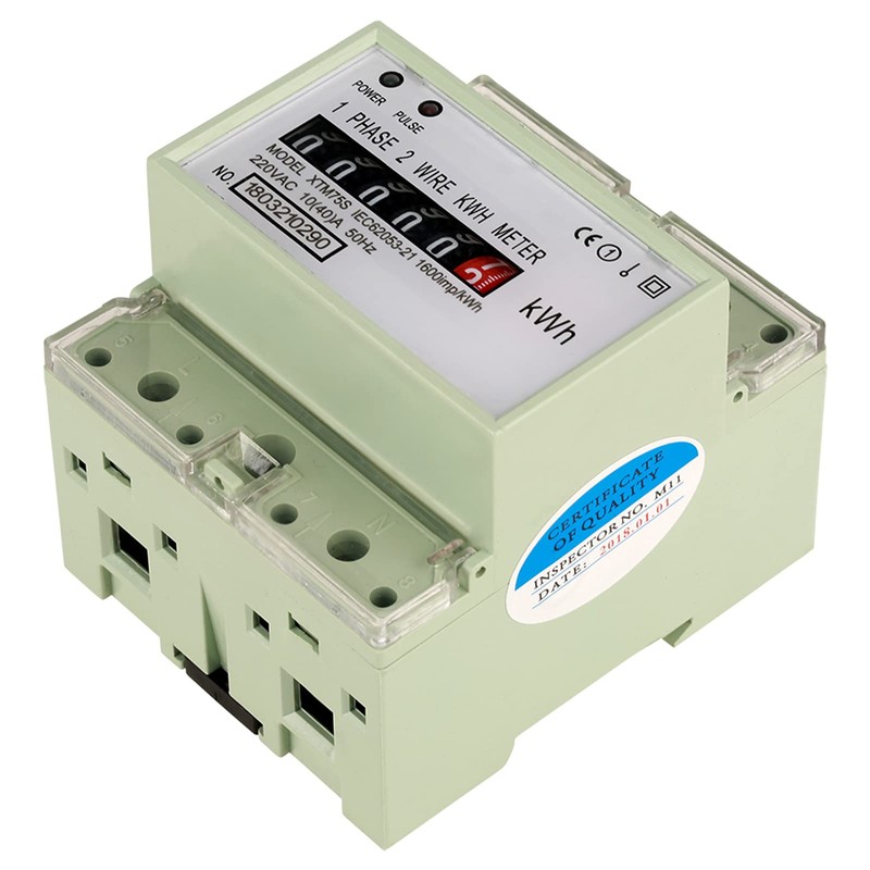 Electric Meter DIN Rail Electronic KWh Meter, 220V AC Digital
