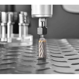 Wolfride Router Bit, Carbide Cutter with Tungsten Steel, For Metal Processing, Carbide Drill Bit, Rotary Bar (0.1 inch (3 mm) Shank, Blade Width 0.2 inch (6 mm), Set of 10