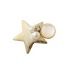 VingTAINE H7843-G- Hair Clip, Star, Bijou, Pearl, Beak Clip, Adult,