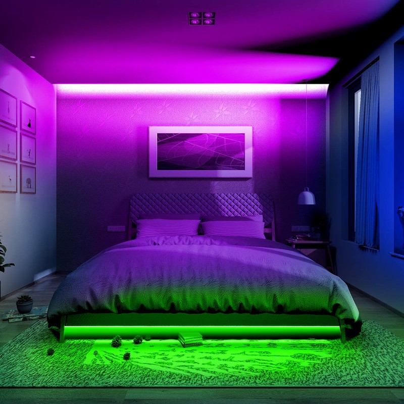 phopollo Led Strip Lights Color Changing 32.8ft Flexible 5050 RGB