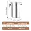 Coffee Canister 4 Pcs Stainless Steel Food Container with Clear