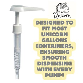 Pump Gallon Dispenser for Unicorn Power Scour, Unicorn Fibre Wash, Unicorn Fibre Rinse, Unicorn Baby Beyond Clean, Unicorn Baby Beyond Rinse, Unicorn Baby Beyond Wash
