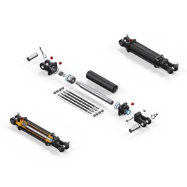 Tie-Rod Cylinder for Double Acting - Double Acting Hydraulic Cylinder, 2" Bore x 4" Stroke