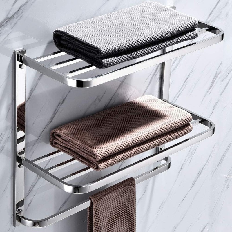 30 Inch Bathroom Towel Rack Towel Bar, 2-Tier Towel Rack