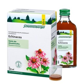 ECHINACEA Schoenenberger - Echinacea naturreiner Heilpflanzensaft - 3x 200 ml Glasflasche - st?rkt die Abwehrkr?fte - freiverk?ufliches Arzneimittel