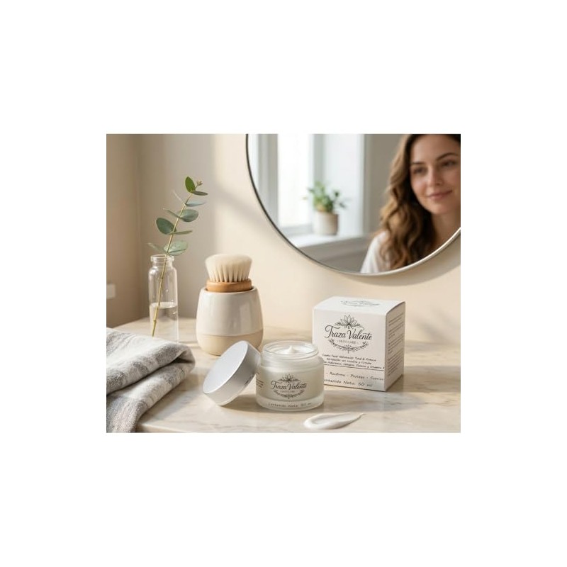 Crema Facial Ácido Hialurónico Colágeno Elastina Hidratante Antiarrugas 50ml