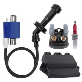 5LP-85540-20-00 CDI Box Module Unit Kit with Starter Solenoid Relay Ignition Coil Spark Plug for YAMAHA YFM660 Raptor 660R 2002 2003