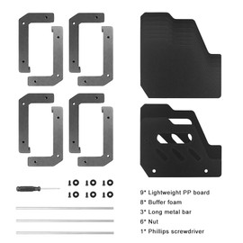 MiOYOOW Pistol Stand, EVA Foam Weapon Holder with Screwdriver, Flexible Pistol Organiser for Most Pistols, 4/6/8 Slots