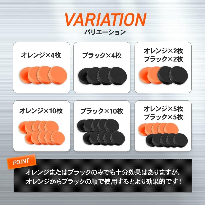 Sponge Buff 4.9 inches (125 mm), Black x 10 Sheets