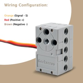 Rcmall 2PCS Geekservo Programmable Building Block Servo Motor, 360 Degree Rotation, 2P/3P Wire, Compatible with Microbit Raspberry Pi (2KG Slow Speed Servo)