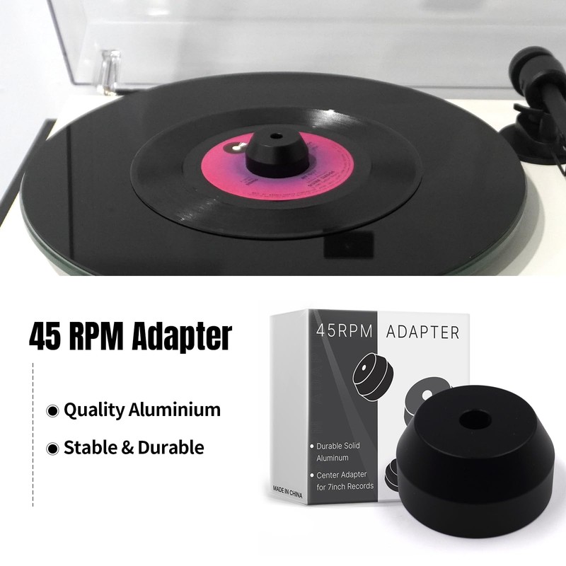 45 RPM Record Adapter 7 Inch Vinyl Record Solid Aluminum