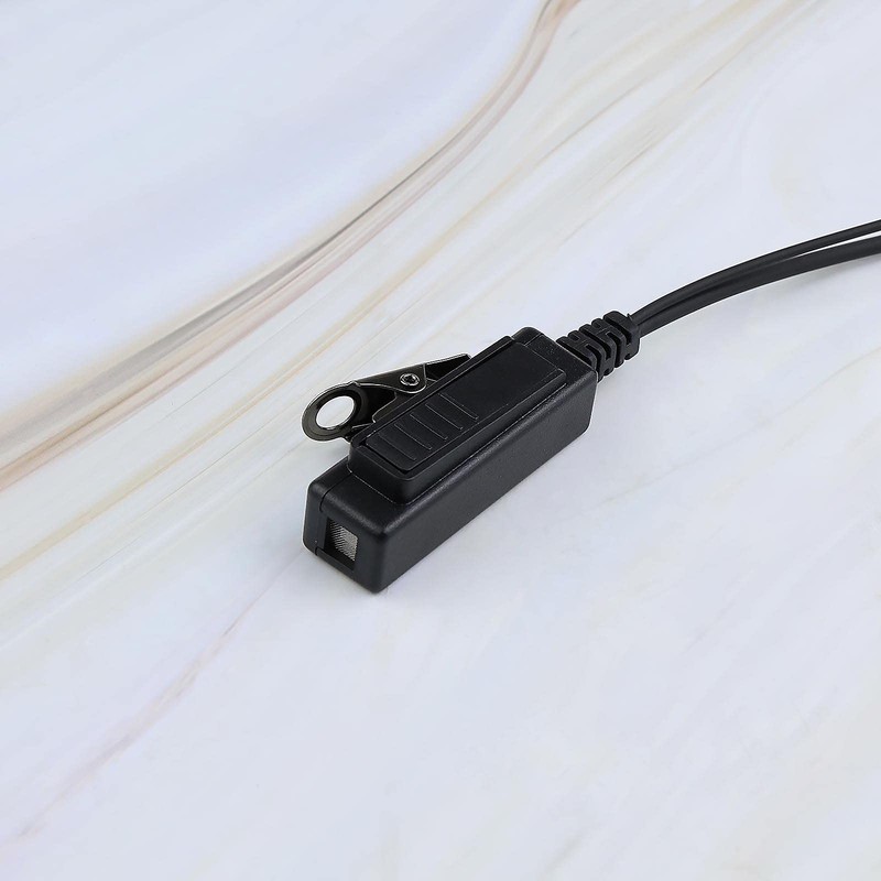 EMSea Walkie Talkie Headset Inline PTT Mic G-Shape Earpiece Compatible