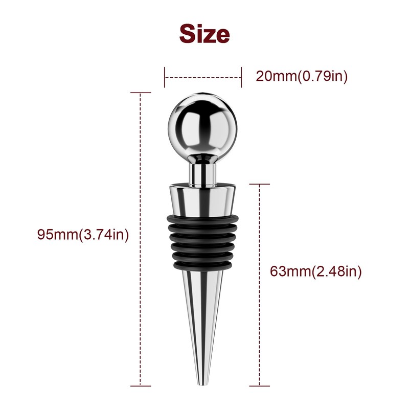 BETTFOR Wine Stoppers for Wine Bottles 3Pcs Vacuum Wine Bottle