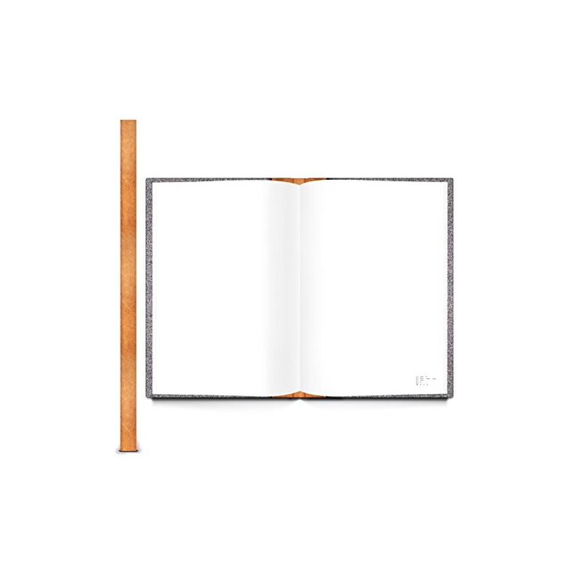 Logbuch-Verlag Noitzbuch Blank with Blank Pages Book Diary Grey Felt