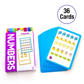 BAZIC Numbers Flash Cards, with Picture ABCs Letters Number Counting Flashcards Game (36/Pack), 24-Packs