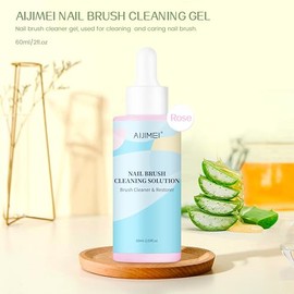 AIJIMEI- Solucin limpiadora para pinceles de uas de 60 ml2 fl.oz, limpiador y restaurador de pinceles para decoracin de uas, limpieza rpida de...     