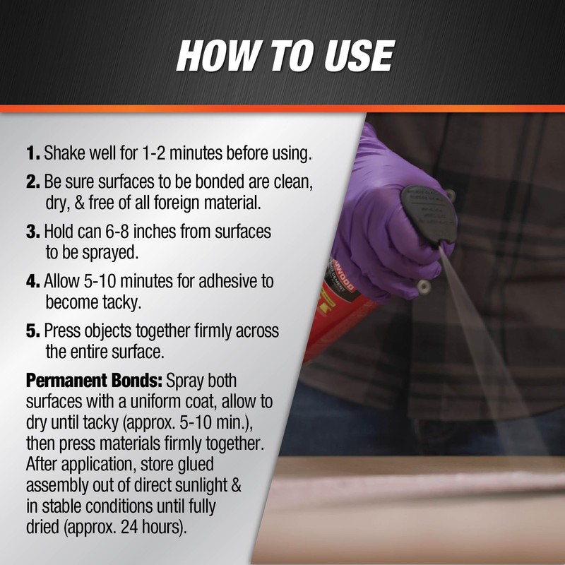 DAP Weldwood Original Spray Adhesive Contact Cement, Clear, 14 oz