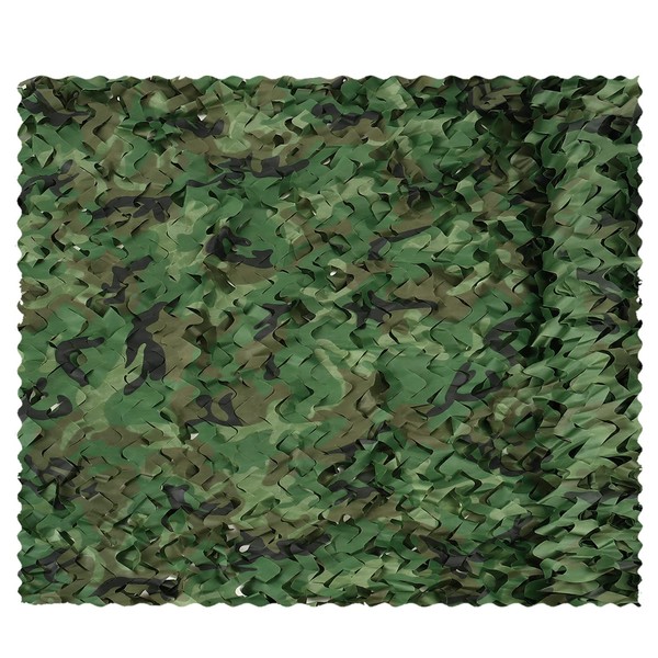 Camo Netting, Bulk Roll Camouflage Netting Woodland 5 x 20 ft, Military Hunting Mesh Nets Free Cutting for Hunting Blind Sunshade Shooting Theme Party Decoration