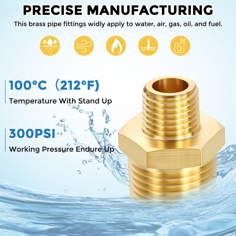 Kozelo 12pcs 1/4" NPT Female to 1/4" NPT Female Solid