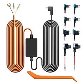 WOLFBOX USB C 4A Acc Hardwire Kit 11.48ft for All WOLFBOX Dash Cams, Converting 12V-24V to 5V, with Battery Drain Protection