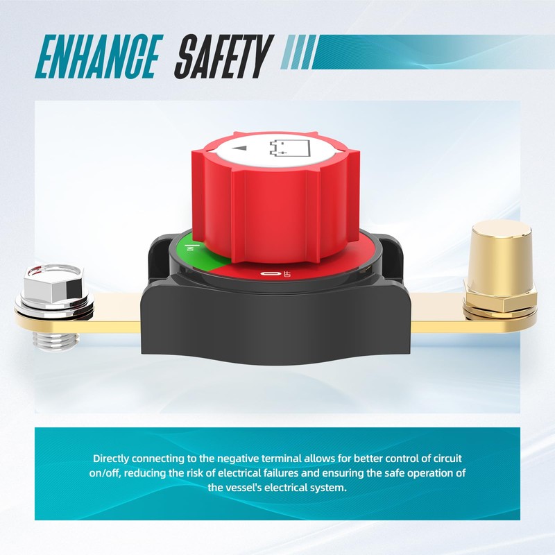 Battery Disconnect Switch, Hilictokt Top Post to Side Post Battery