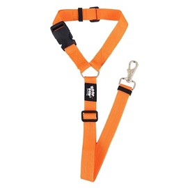 Hoof n Paw Dog Headrest Car Seat Belt - Adjustable Length Fit Both Large & Small Dogs - Universal Design Fit All Car Headrest - Strong Nylon Webbing - 10 Colours (Orange)