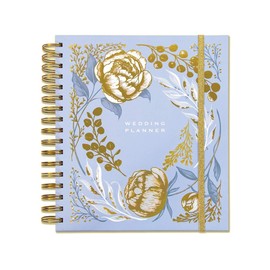 Rachel Ellen Designs Ltd Powder Blue Luxury Wedding Planner Journal with Sections, Checklists, and Pockets