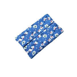 Blue Floral Fabric Travel Tissue Holder Pocket Size