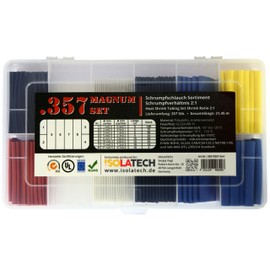 ISOLATECH Magnum Heat Shrink Tubing Blank Set Box Assorted 2:1 without Glue 357-Piece Set