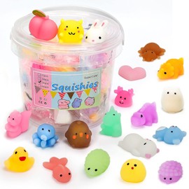 36 Pack Juguetes Squishy para Niños, Fidget Toys, Juguetes Esponjoso Mochi Adultos con Caja para Aliviar Estrés y Ansiedad, Juguete Sensorial Regalo Pop It para Fiestas, Cumpleaños, Navidad