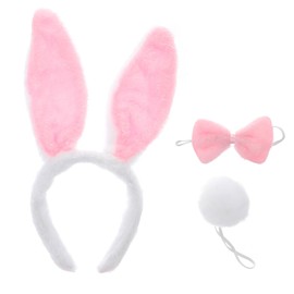 BESPORTBLE 1 Set Adorable Rabbit Ear Headband with Nose and Tail Plush Cosplay Costume Accessory for Easter and Party Celebrations Comfortable and Fashionable Rabbit Hair Accessories