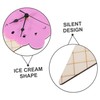 Sosoport Ice Cream Shaped Wall Clock for Kids Decorative Wall
