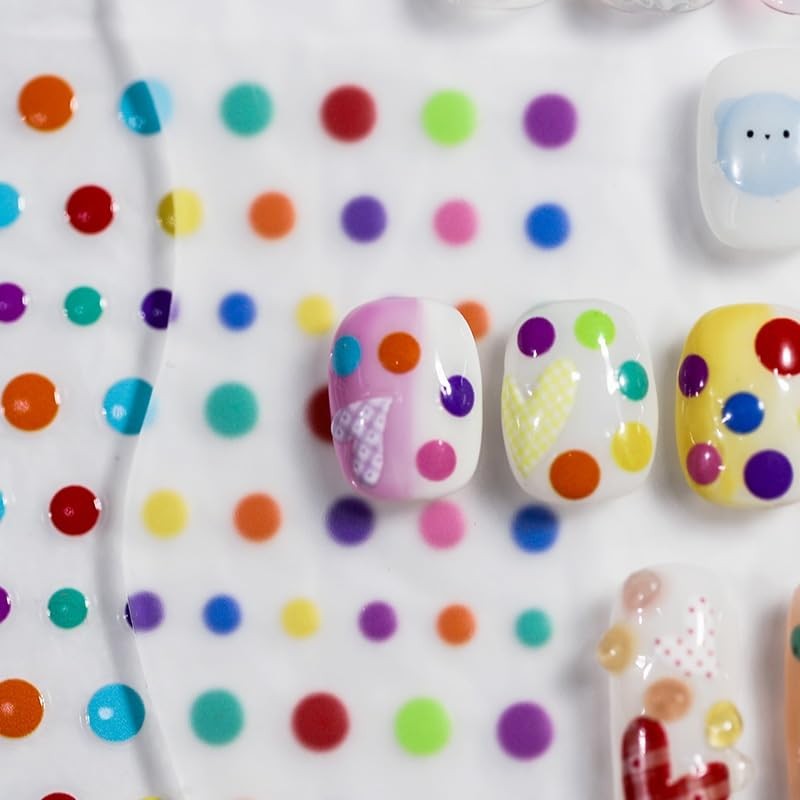 Dedyel Candy Bear 5D Embossed Nail Art Stickers, Waterproof Vinyl