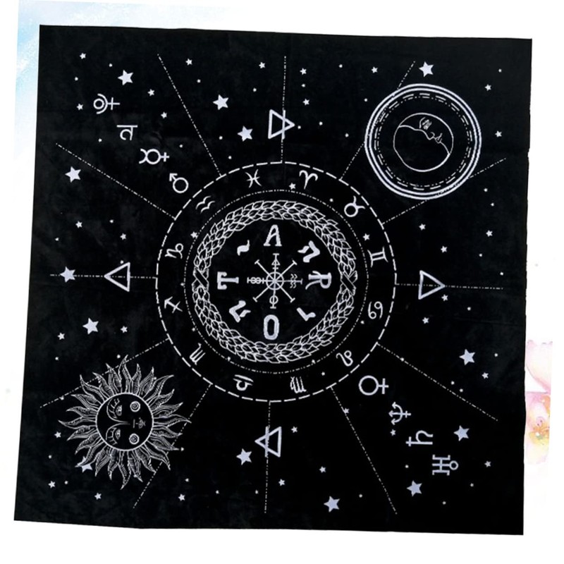 BIUDECO Divination Cards Tablecloth Lightweight Pagan Altar Cloth for Home