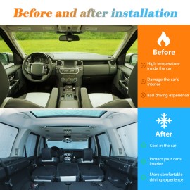 carpart2021 8pcs Window Sunshade Cover Shade Visor For Land Rover Discovery 4 LR4 L319 10-16