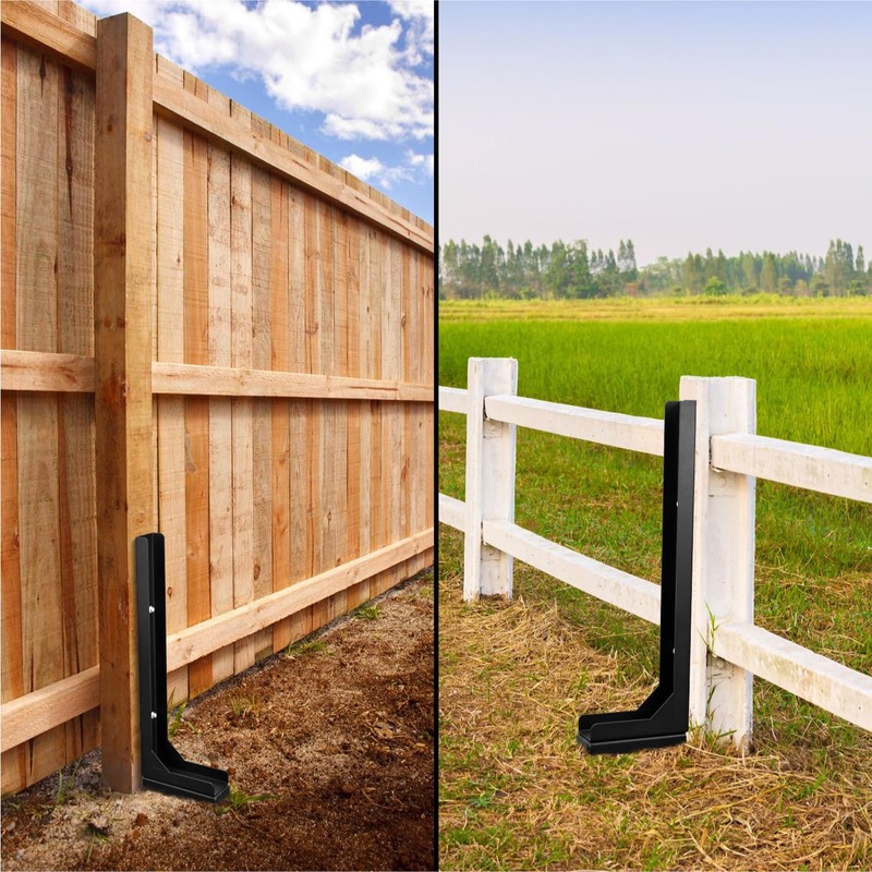 WIMART Rotten Leaning Fence Post Repair Kit Adjustable Angle Quick