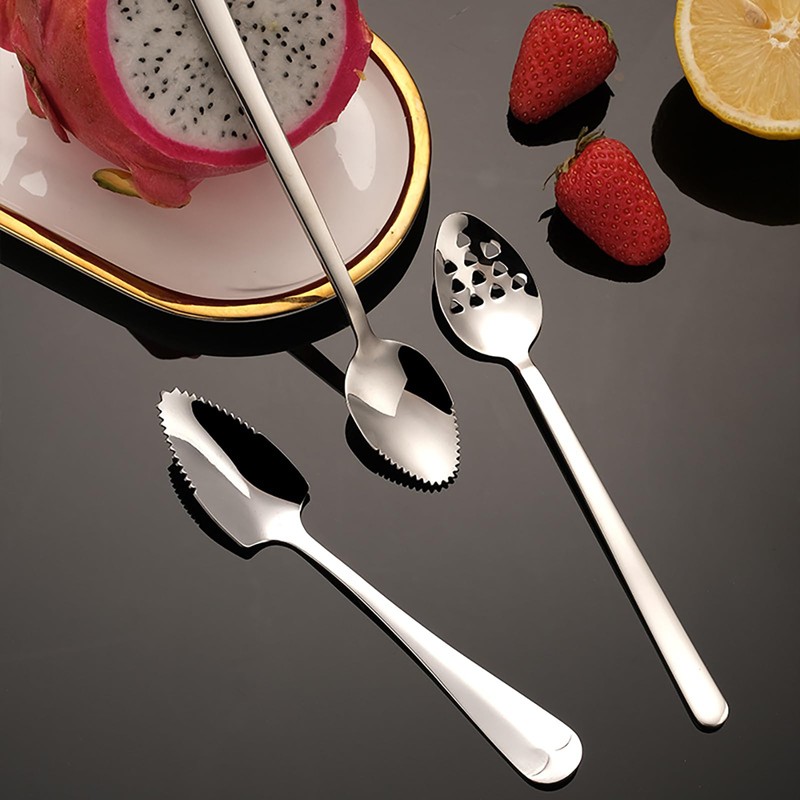 Grapefruit Spoon, 5-Piece Set, 4 Stainless Steel Grapefruit Spoons and