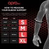 OPRO Unisex - Adult Elbow Support Black, black, l