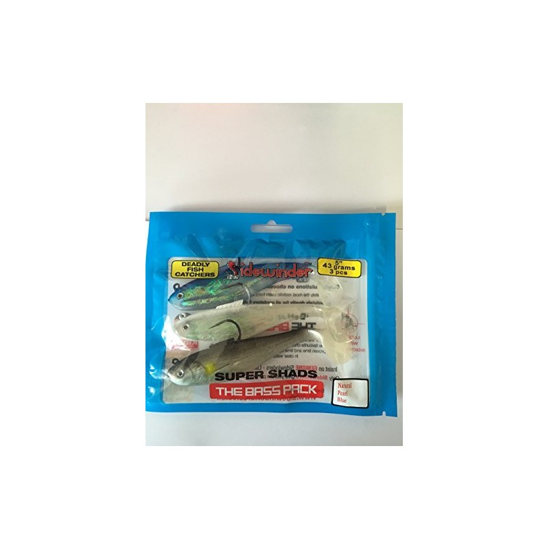 SIDEWINDER LURES SUPER SHADS THE BASS PACK 5" (3 PCS)