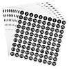 1-100 Round Number Stickers, 10 Sheets Consecutive Labels, Self-Adhesive 0.4"