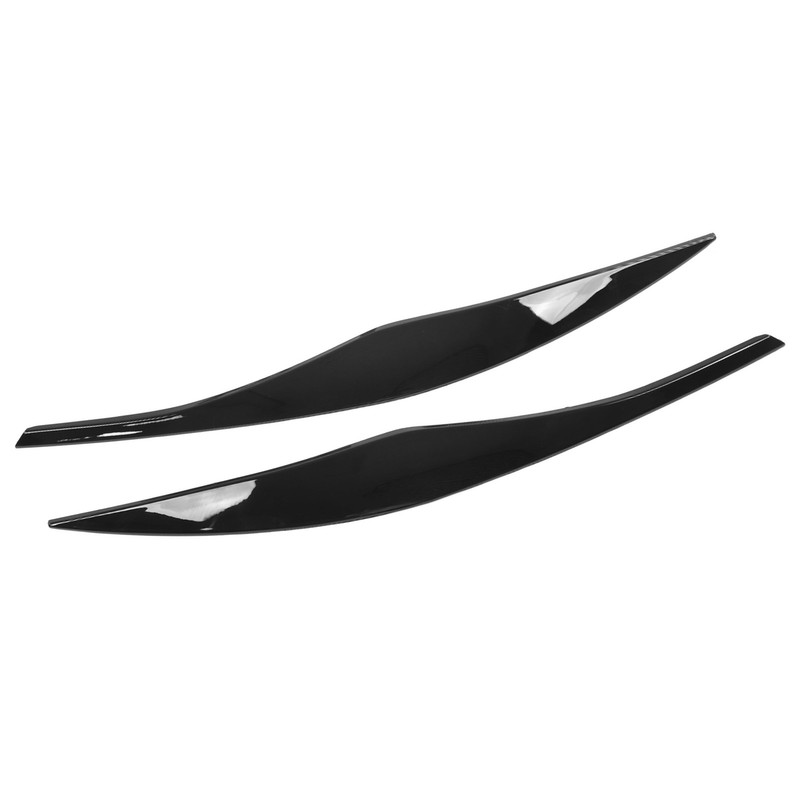 2PCs Front Headlight Eyebrow Cover Car Exterior Trim Replacement for