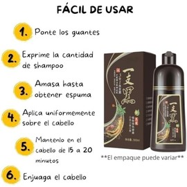 Café Oscuro- Shampoo Tinte Instantaneo Para Cabello Cubre Canas Natural Jengibre 500Ml - Champú Instant Hair Color Para Teñir El Cabello 3 En 1 Colora