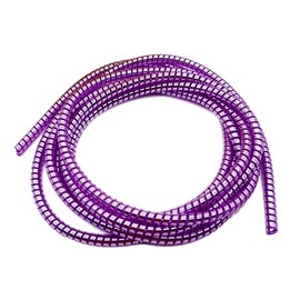 Protector de cable en espiral, protector cable de carga, funda protectora cable de datos, protector de auriculares, (colores metálicos) DON VIRUTAS® (Lila o Violeta)