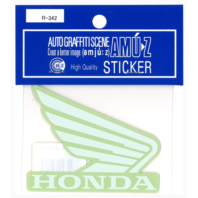 TOYO MARK HONDA Motorcycle Emblem Sticker White 78×64(mm) R-342