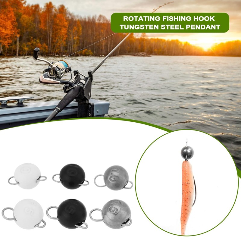 eMagTech 12 Pieces Tungsten Cheburashka Countersink Fishing Weights 1G 1.5G