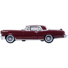 DCD 1956 Lincoln Continental Mark II Dark Red 1/87 (HO) Scale Diecast Model Car by Oxford Diecast