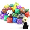 40-Piece Polyhedral Dice Set, 8-Sided Polyhedral Dice with Black Drawstring Bag, D8 Colourful Polyhedral Game Cube for DND MPG MTG Dungeons and Dragons (D8)